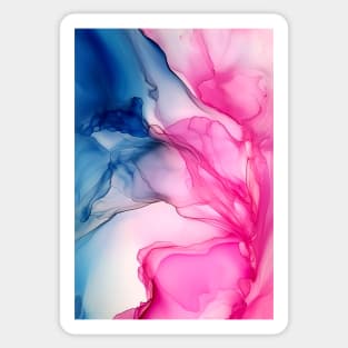 Pink Fused - Abstract Alcohol Ink Art Sticker